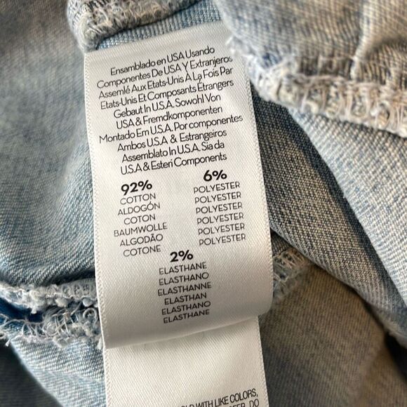 Mother Womens Layered Ruffle Mini Raw Edge Skirt‎ Blue Denim Light Wash Size 27 - Picture 9 of 13